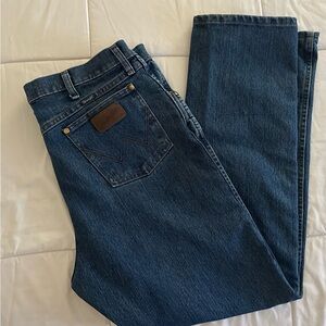 Wrangler Dark Blue Bootcut Jeans for Men
